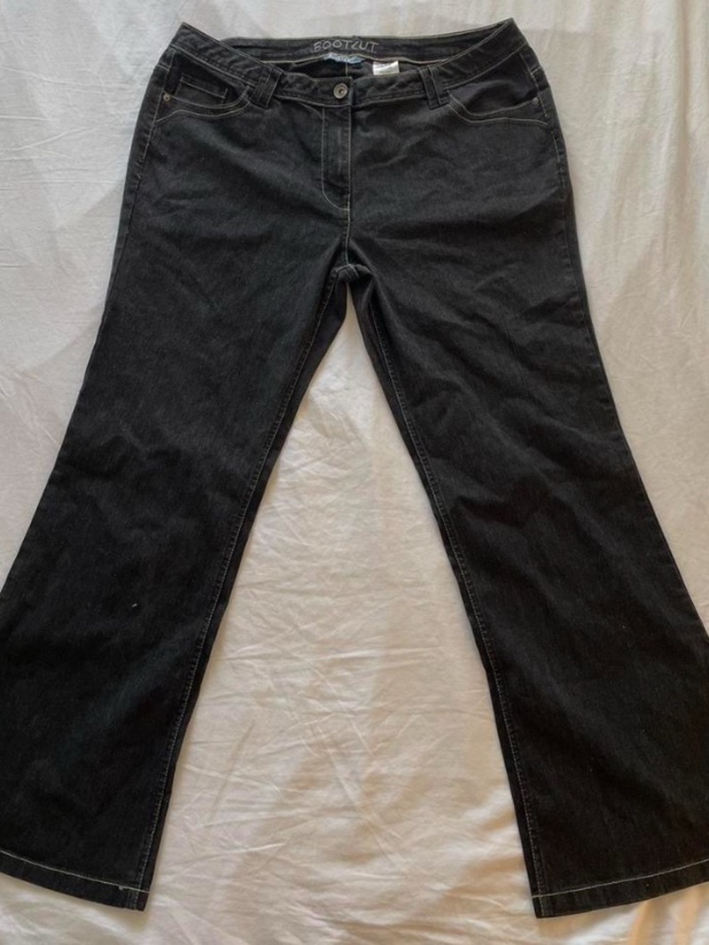 Women's Vintage Y2K Dark Blue Low Rise Bootcut Jeans